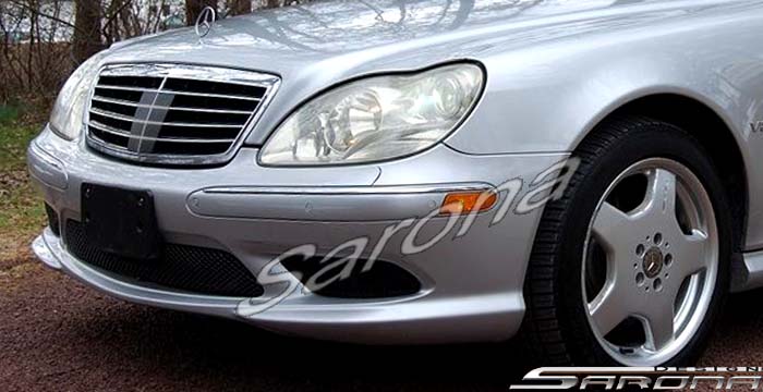 Custom Mercedes S Class  Sedan Front Bumper (2000 - 2002) - $590.00 (Part #MB-097-FB)